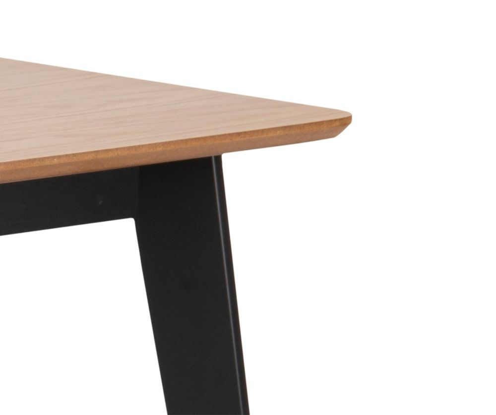 Roxby Oak And Black Dining Table 