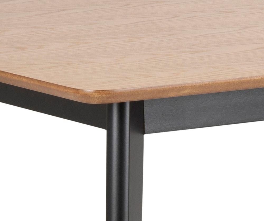 Roxby Oak And Black Dining Table 