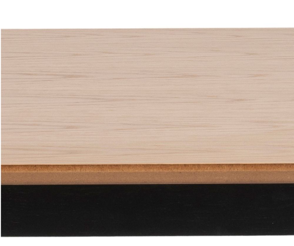 Roxby Oak And Black Dining Table 