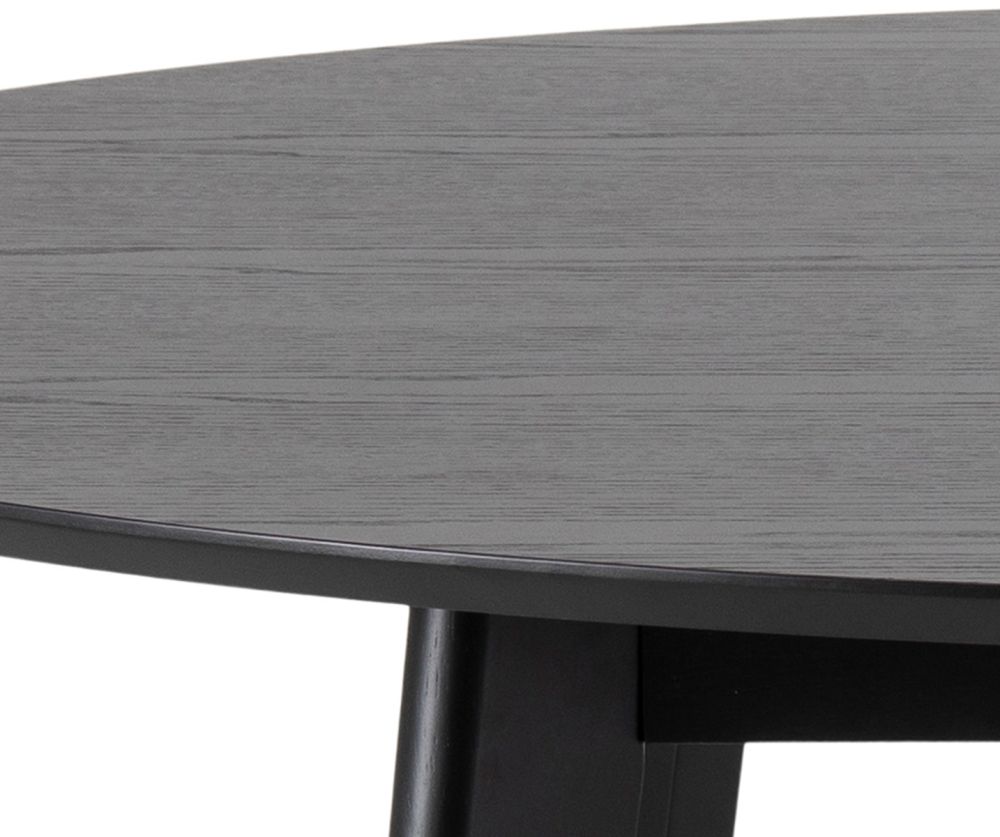 Roxby Black Round Dining Table 