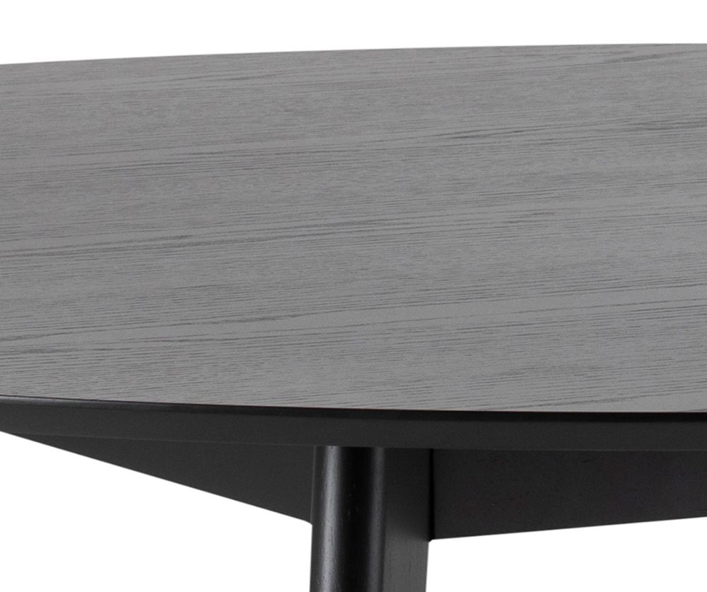 Roxby Black Round Dining Table 