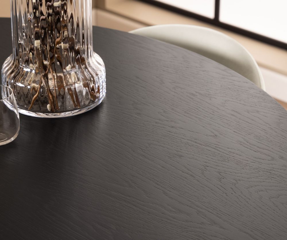 Roxby Black Round Dining Table 