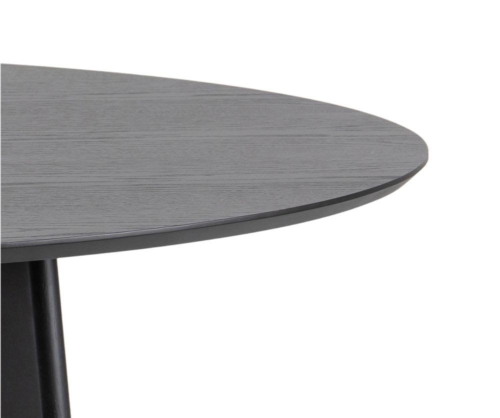 Roxby Black Round Dining Table 