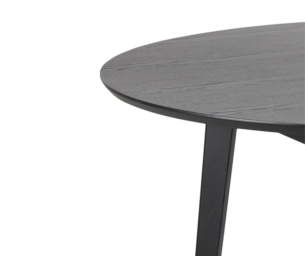 Roxby Black Round Dining Table 