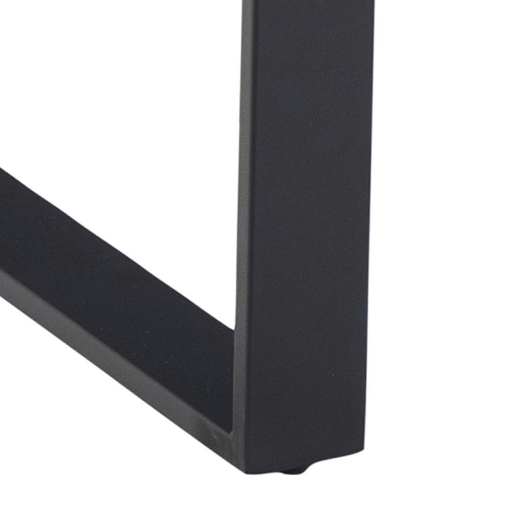 Amble Black Marble Melamine Top Dining Table With Black Legs 