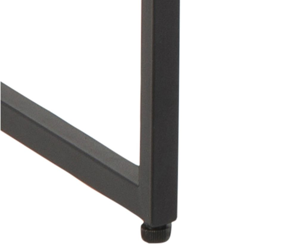 Newcastle Matt Black Open Shelf Office Desk 