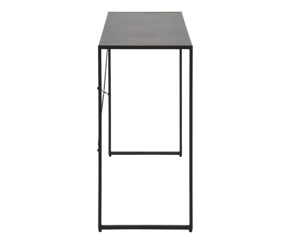 Newcastle Matt Black Open Shelf Office Desk 
