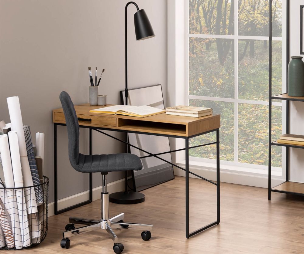Seaford Oak Office Desk with 1 Drawer 