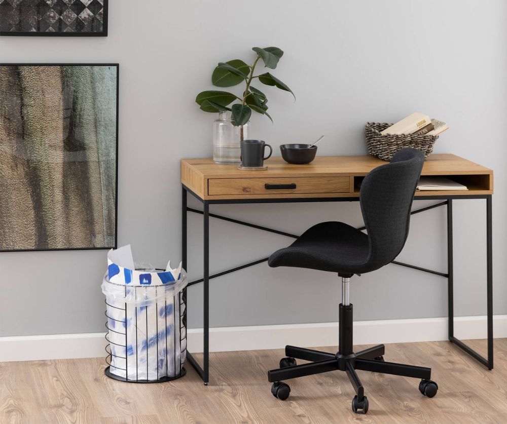 Seaford Oak Office Desk with 1 Drawer 