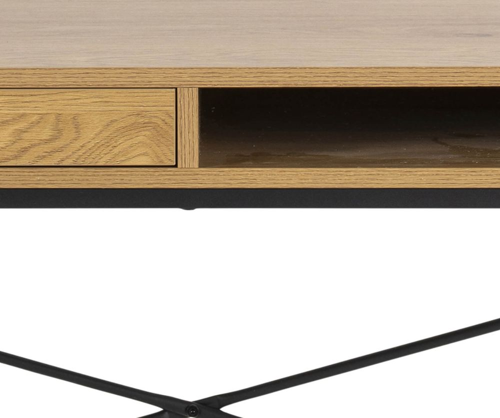 Seaford Oak Office Desk with 1 Drawer 