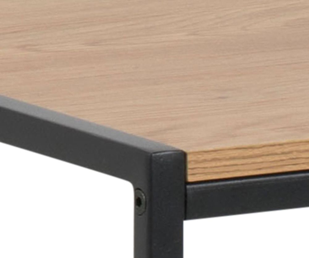 Seaford Black and Oak Office Desk