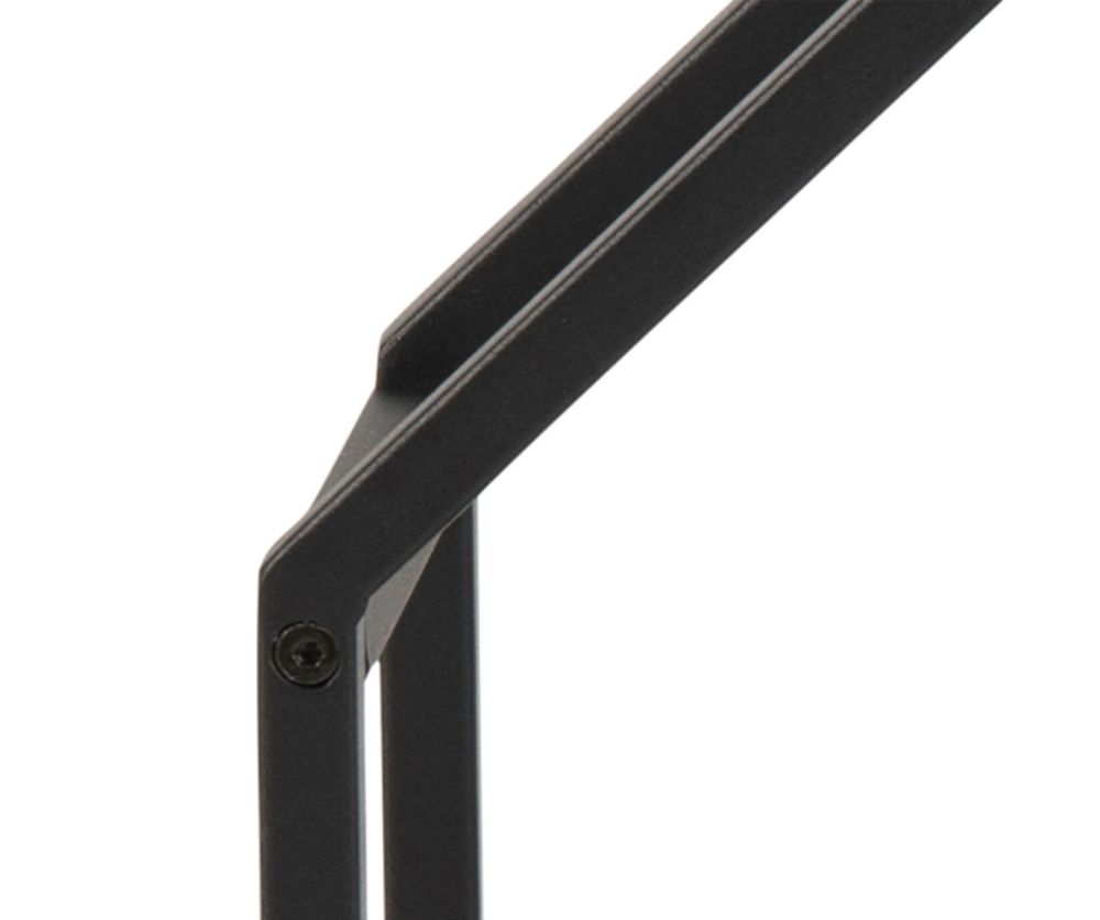 Seaford Black and Oak Octagonal Metal Wall Shelf
