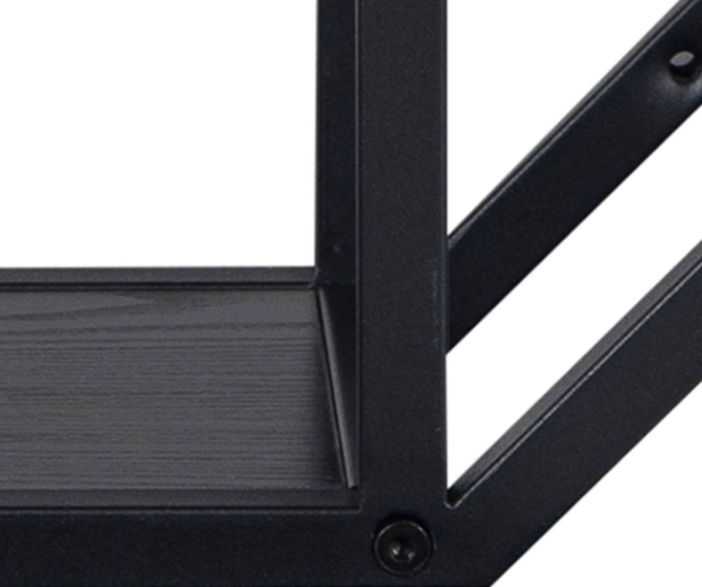 Seaford Octagonal Metal Wall Shelf in Black