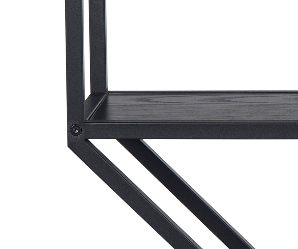 Seaford Octagonal Metal Wall Shelf in Black