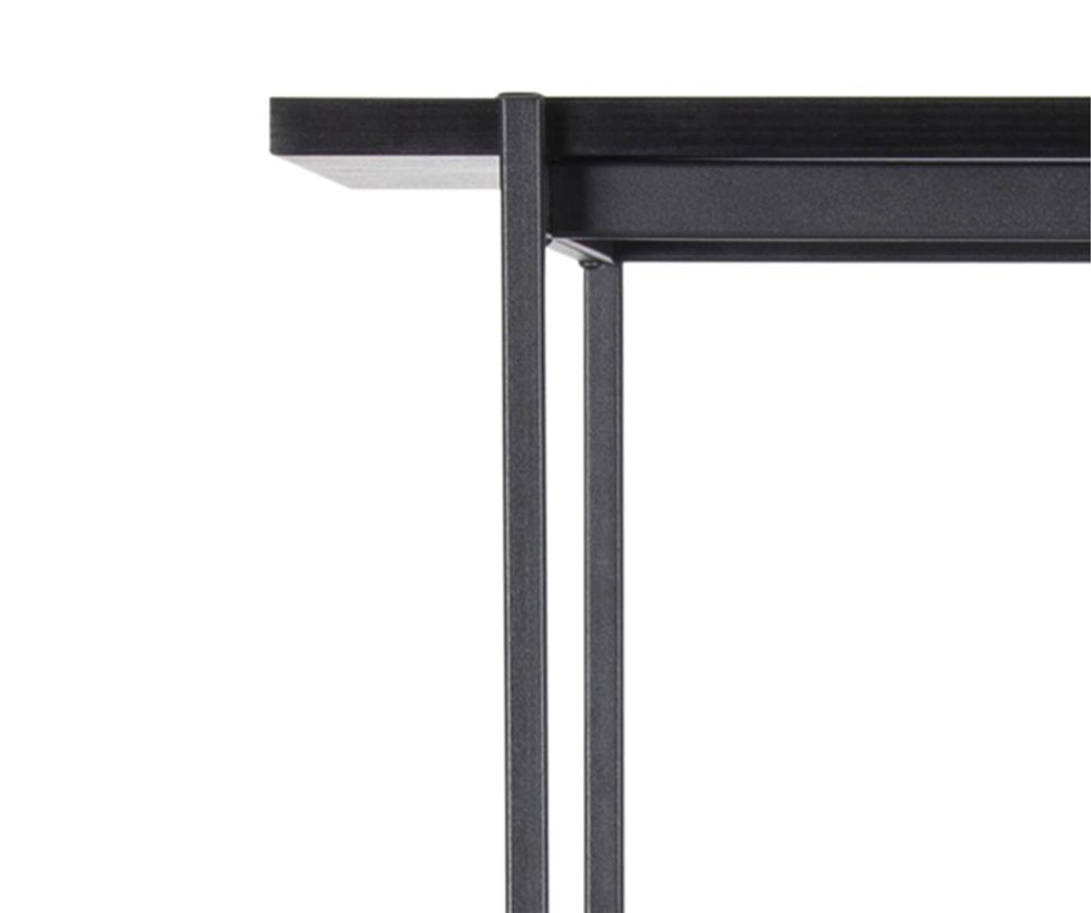 Angus Black 5 Shelves Bookcase 