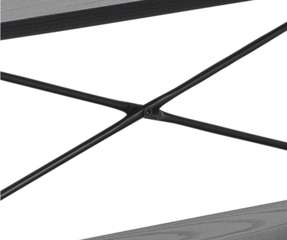 Angus Black 5 Shelves Bookcase 
