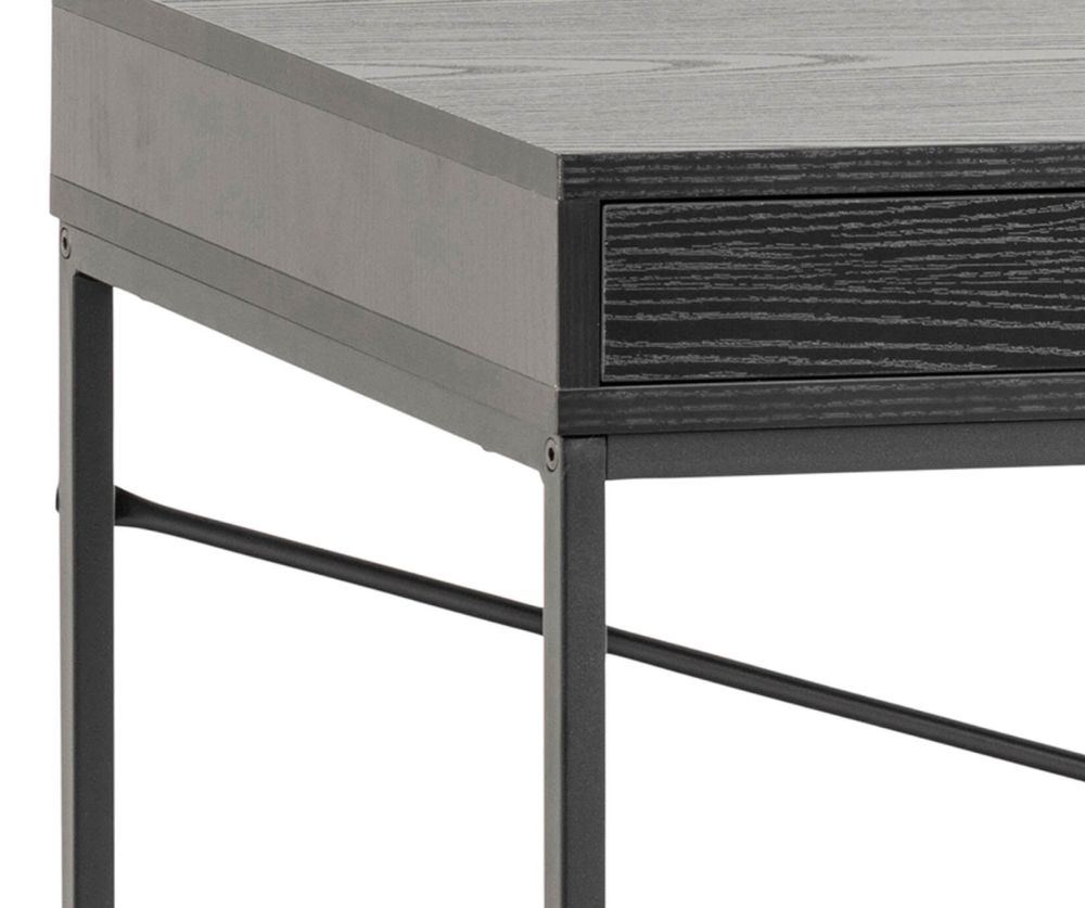 Seaford Ash Black 1 Drawer Office Desk 