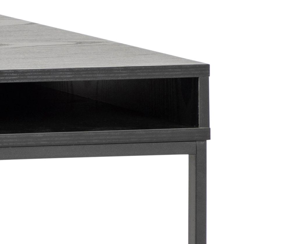 Seaford Ash Black 1 Drawer Office Desk 