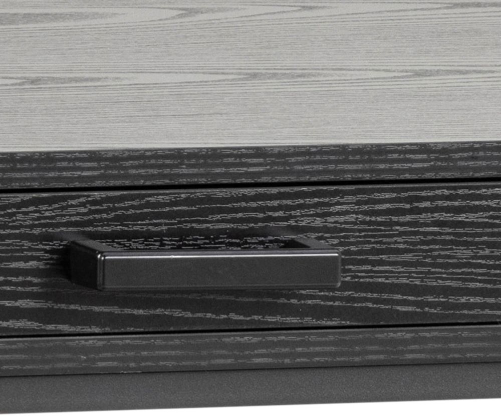Seaford Ash Black 1 Drawer Office Desk 