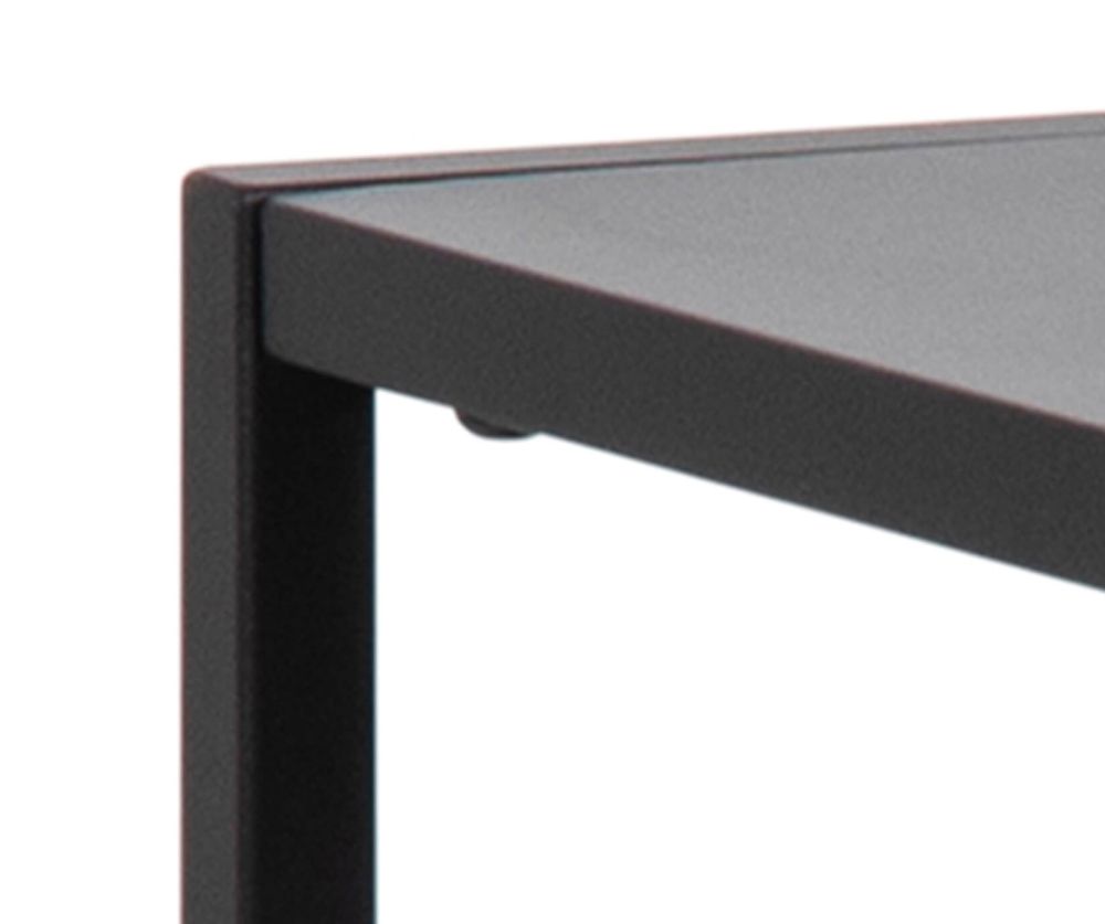 Newcastle Matt Black Console Table with Open Shelf 