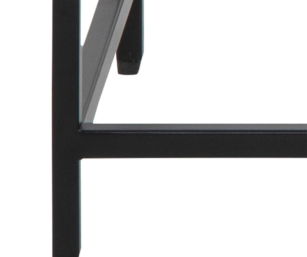 Newcastle Matt Black Console Table with Open Shelf 