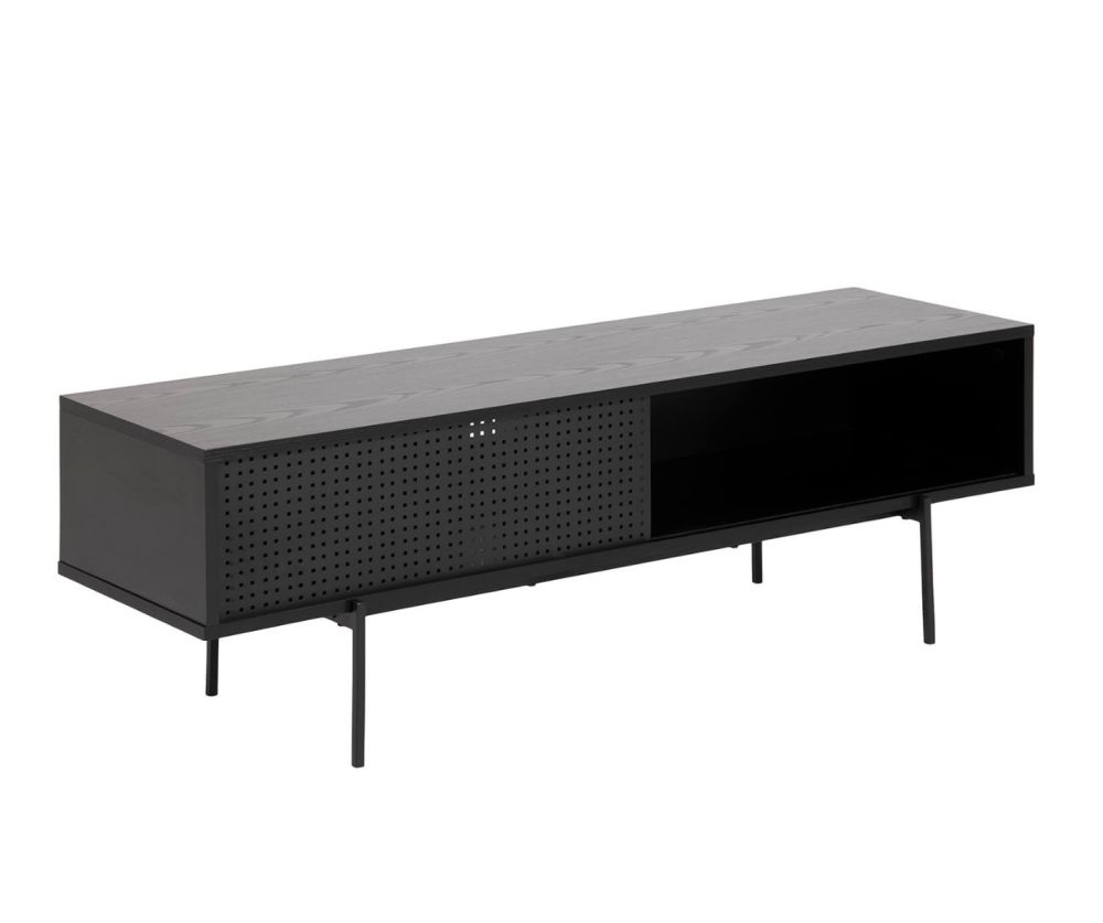 Angus Black 1 Sliding Door TV Unit 