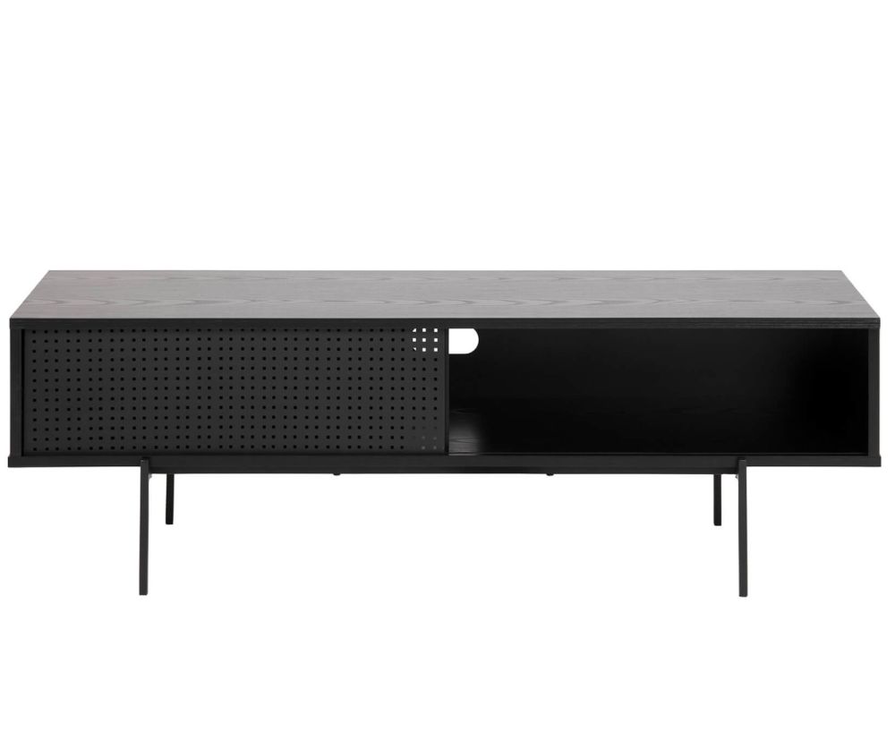 Angus Black 1 Sliding Door TV Unit 