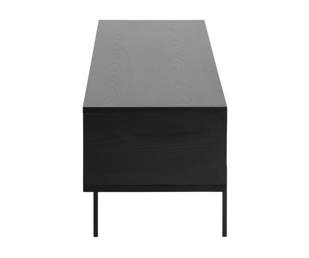 Angus Black 1 Sliding Door TV Unit 