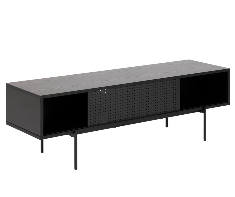 Angus Black 1 Sliding Door TV Unit 