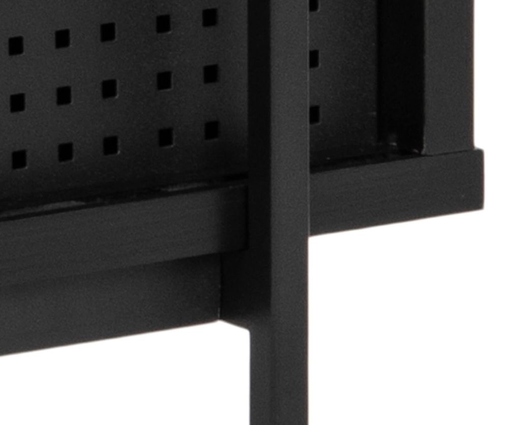 Angus Black 2 Sliding Doors Small Bookcase 