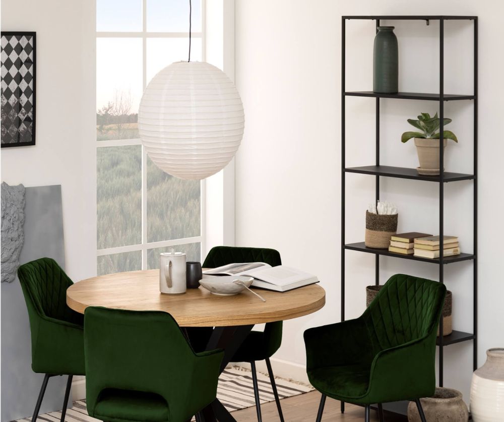 Newcastle Matt Black 5 Shelves Tall Bookcase 