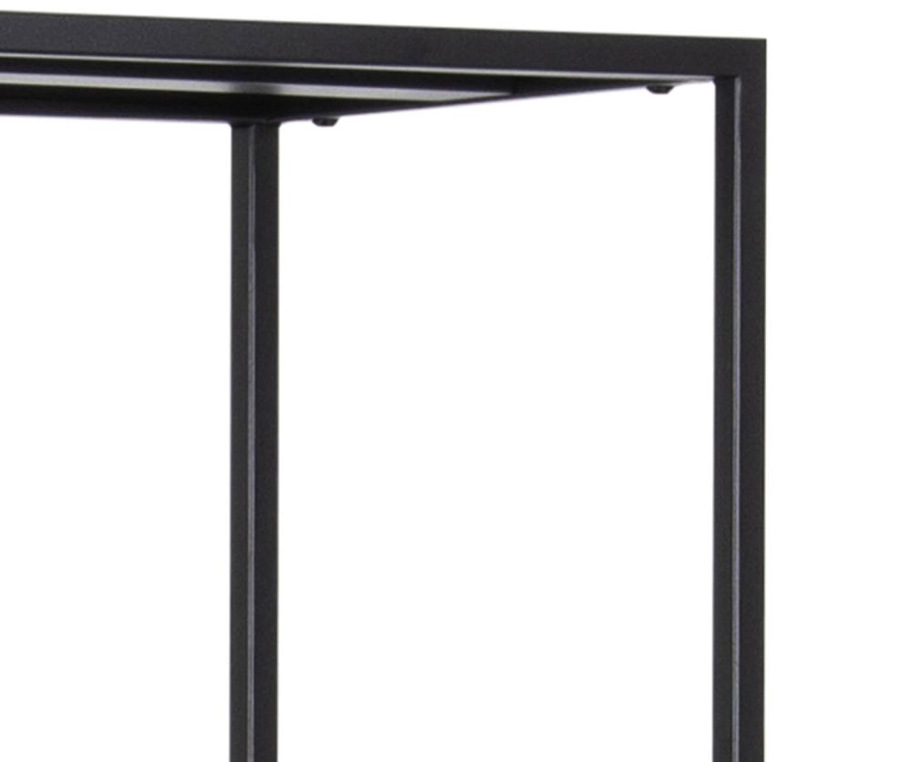 Newcastle Matt Black 5 Shelves Tall Bookcase 