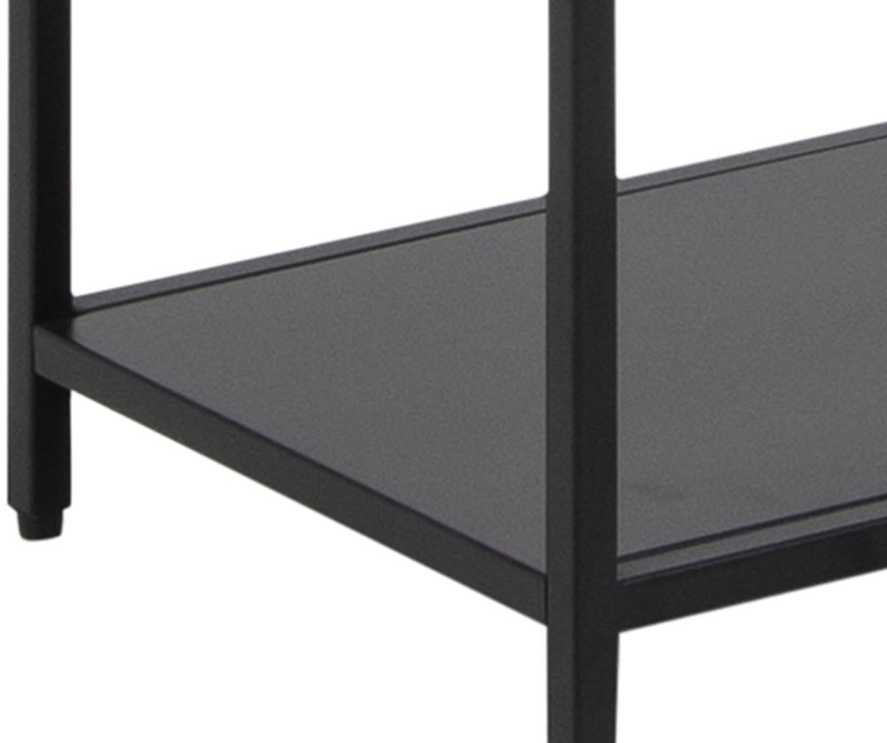 Newcastle Matt Black 5 Shelves Tall Bookcase 