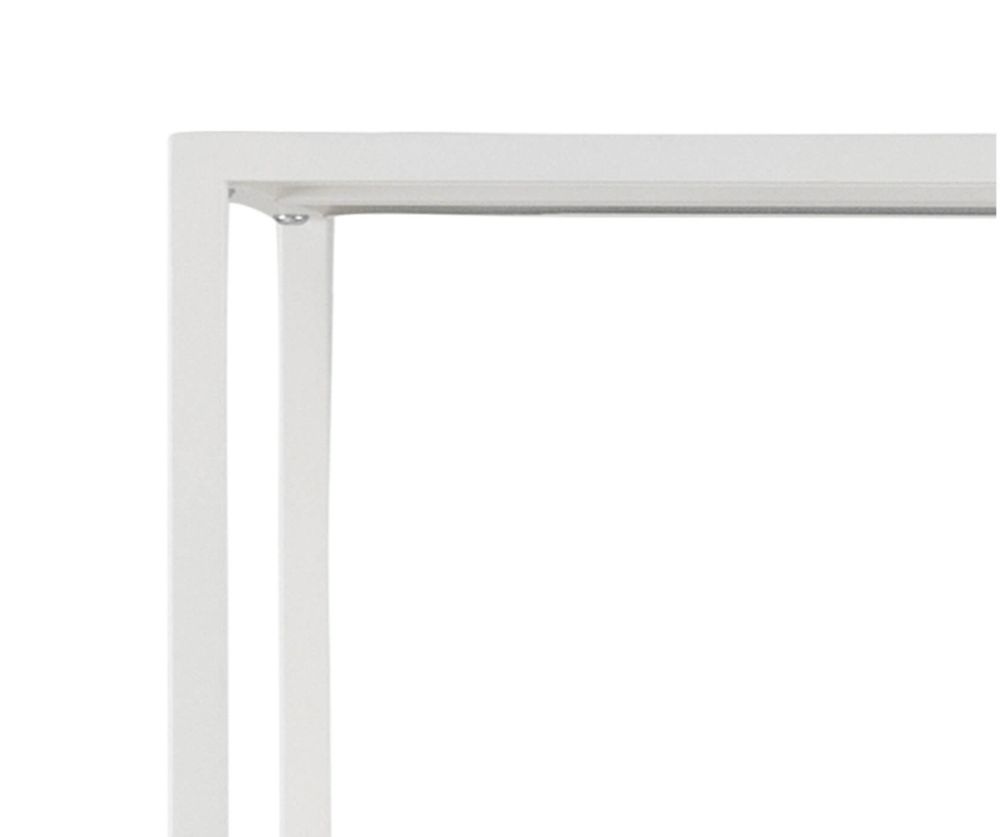 Newcastle White 6 Shelves Asymmetrical Bookcase 