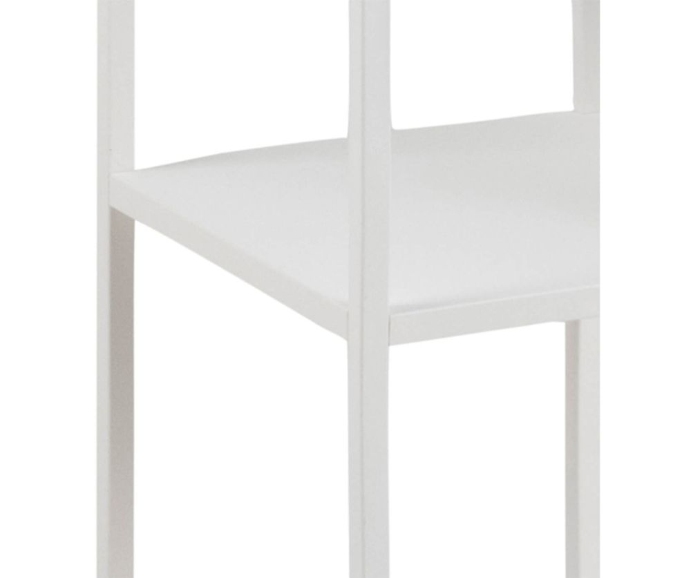 Newcastle White 6 Shelves Asymmetrical Bookcase 