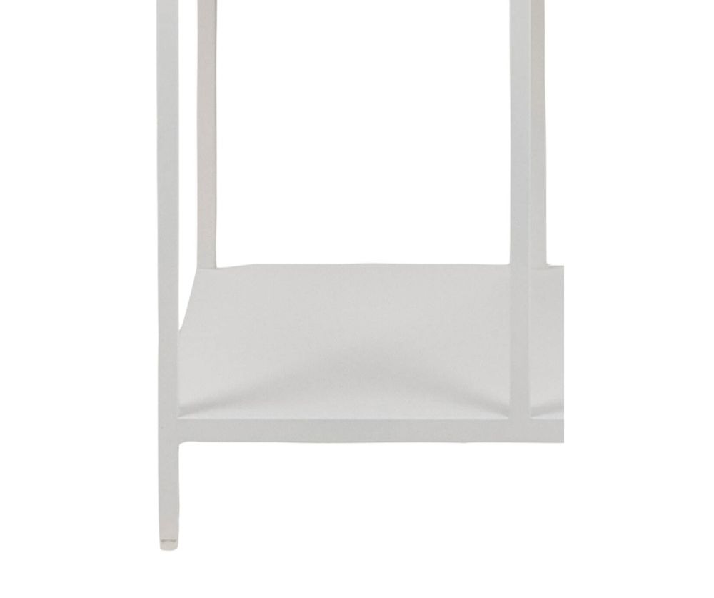 Newcastle White 6 Shelves Asymmetrical Bookcase 