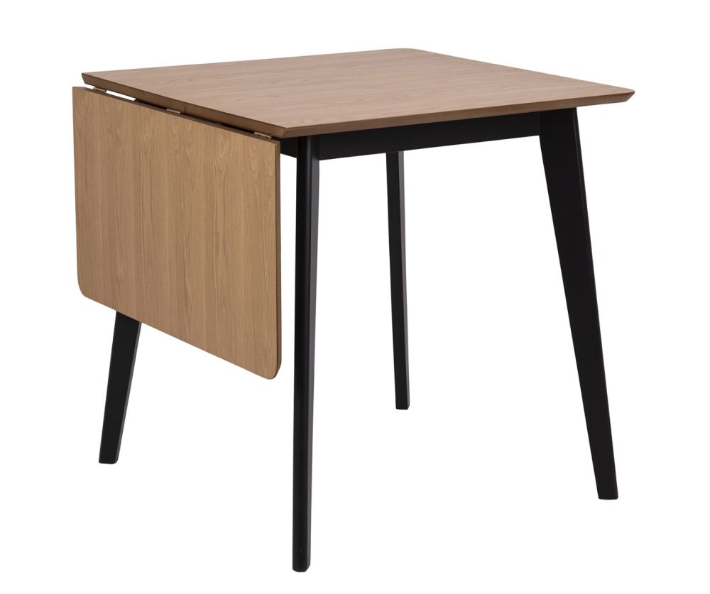 Roxby Oak And Black Extending Dining Table 