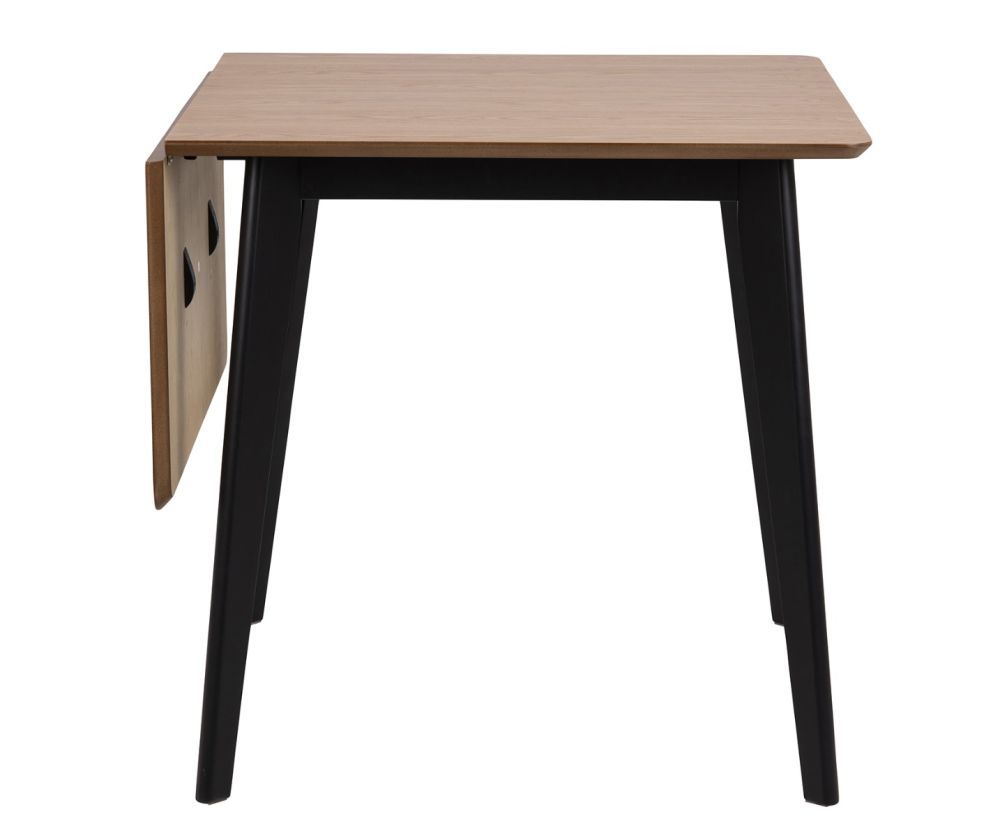 Roxby Oak And Black Extending Dining Table 