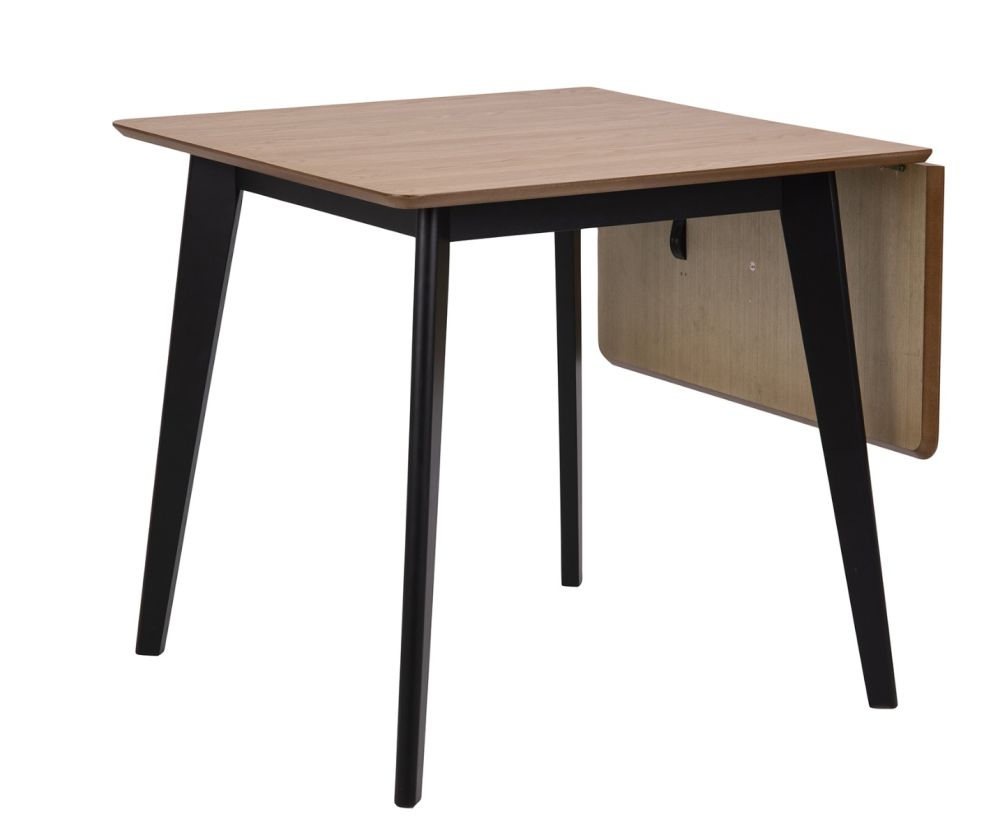 Roxby Oak And Black Extending Dining Table 