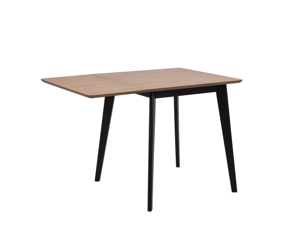 Roxby Oak And Black Extending Dining Table 