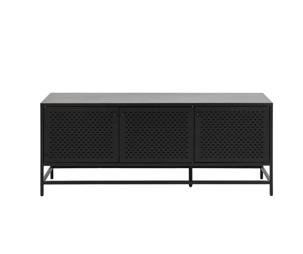 Newcastle Matt Black 3 Door Sideboard 