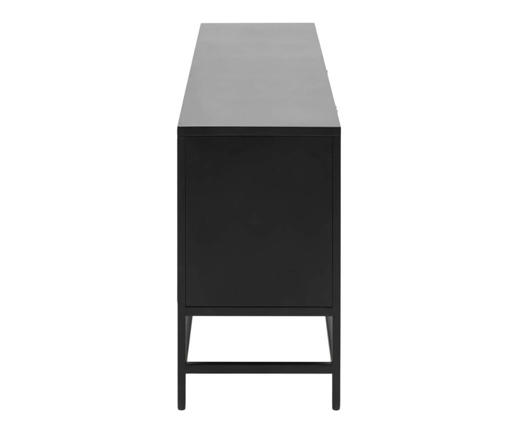 Newcastle Matt Black 3 Door Sideboard 