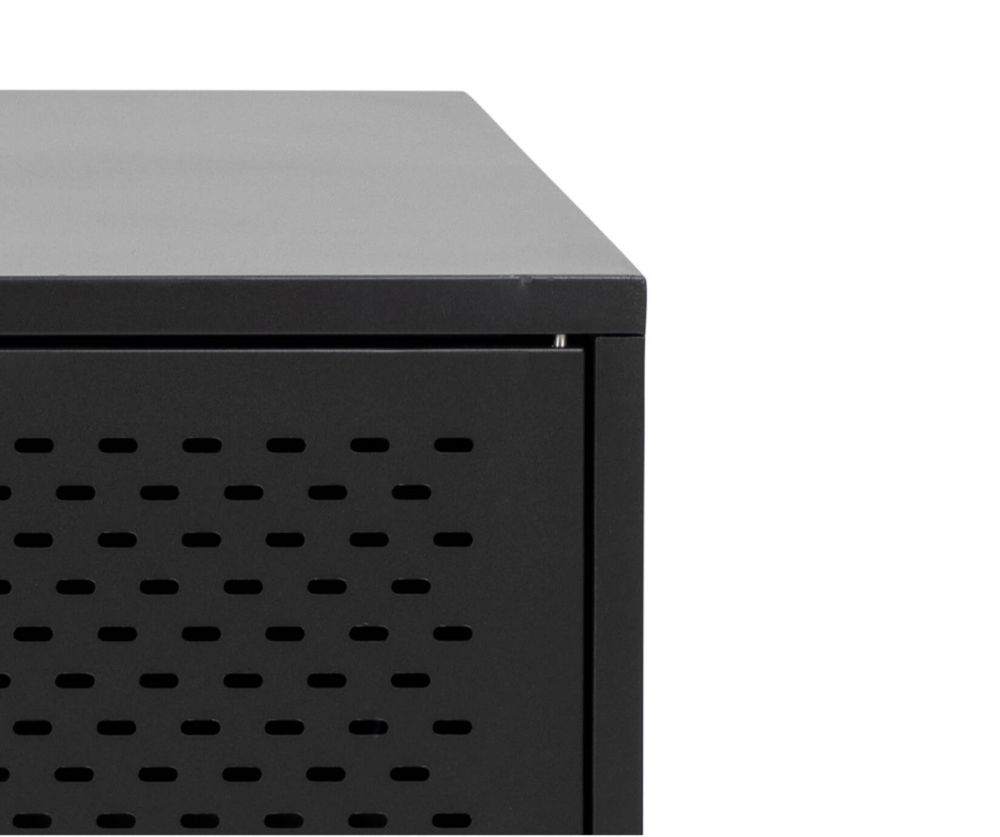 Newcastle Matt Black 3 Door Sideboard 