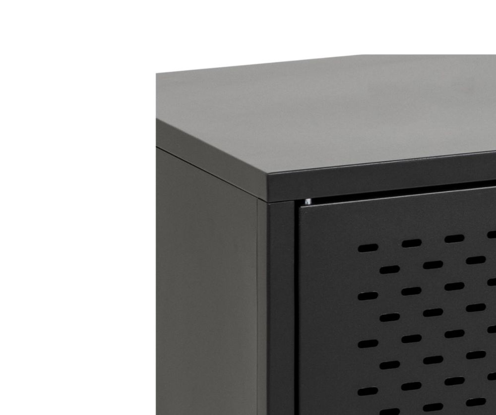 Newcastle Matt Black 3 Door Sideboard 