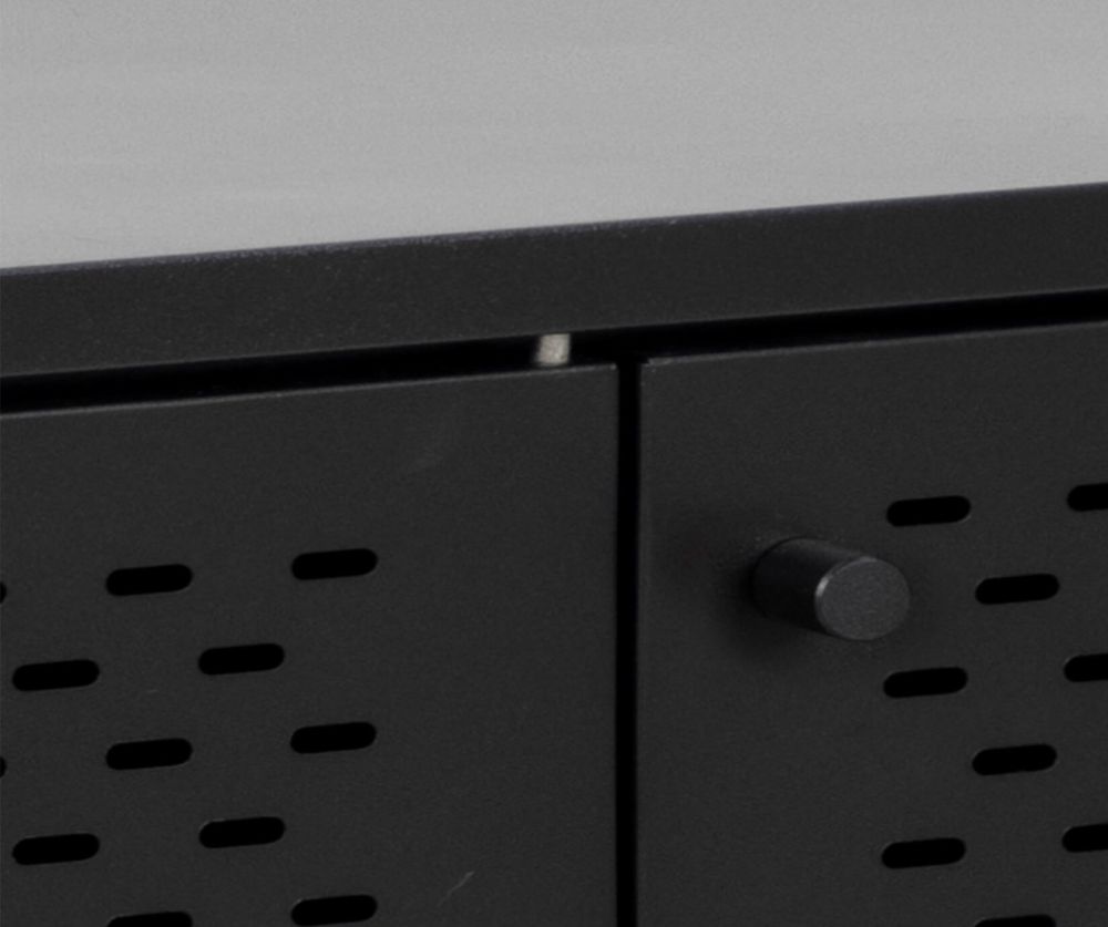 Newcastle Matt Black 3 Door Sideboard 