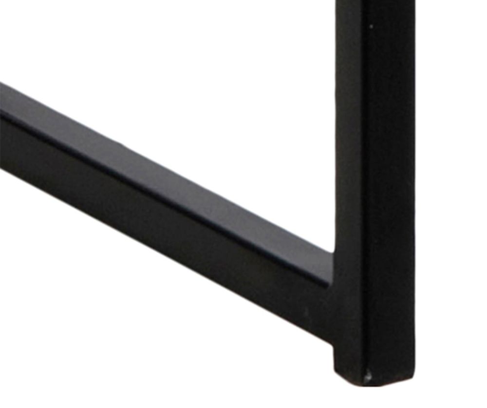 Seaford Black Metal Bar Table with Oak Top
