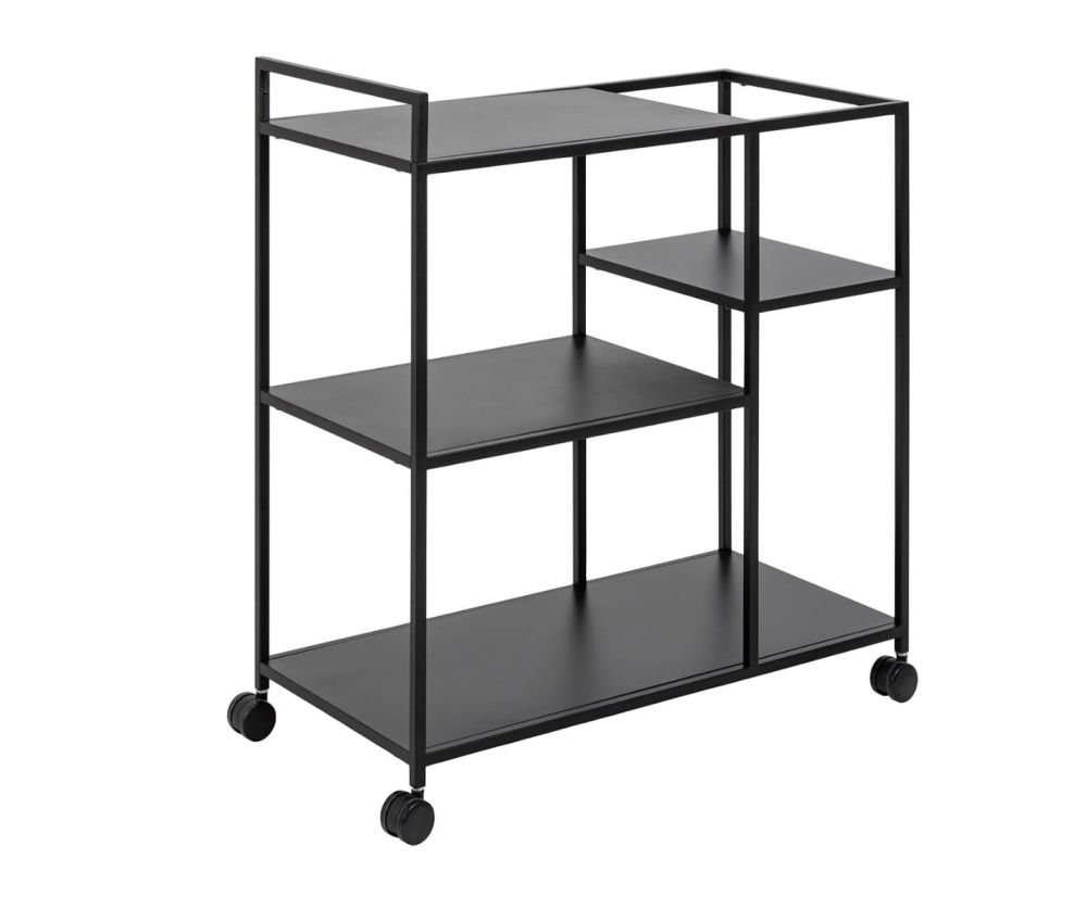 Newcastle Matt Black Serving Trolley 