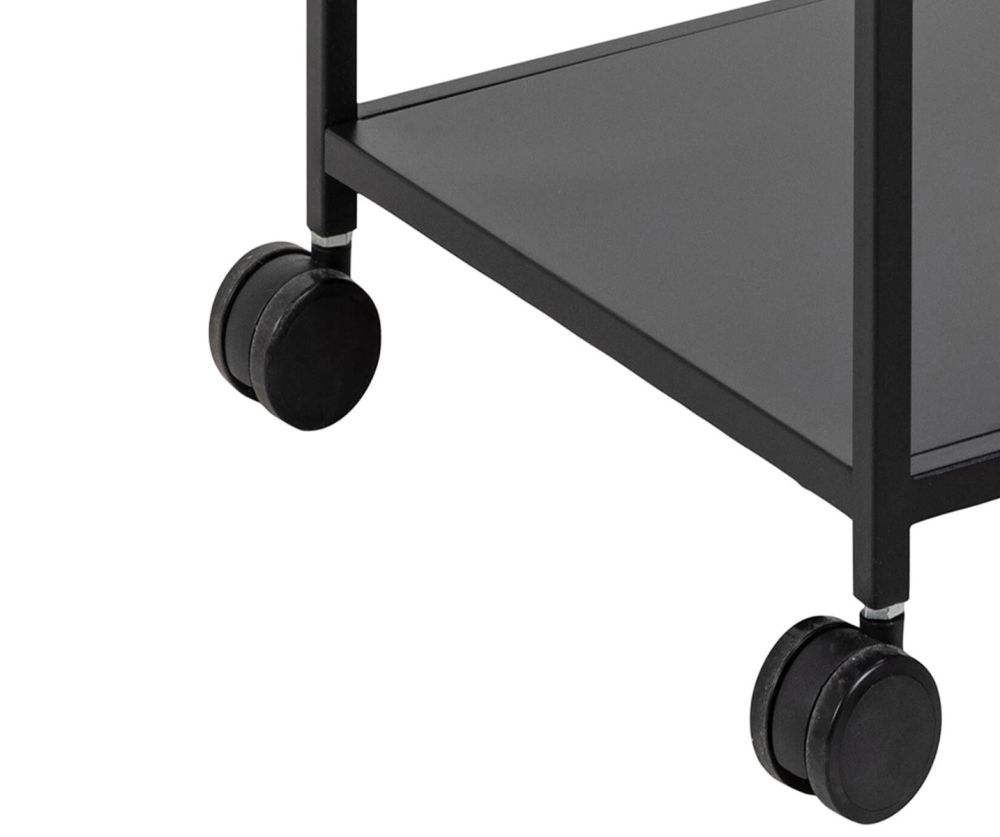 Newcastle Matt Black Serving Trolley 