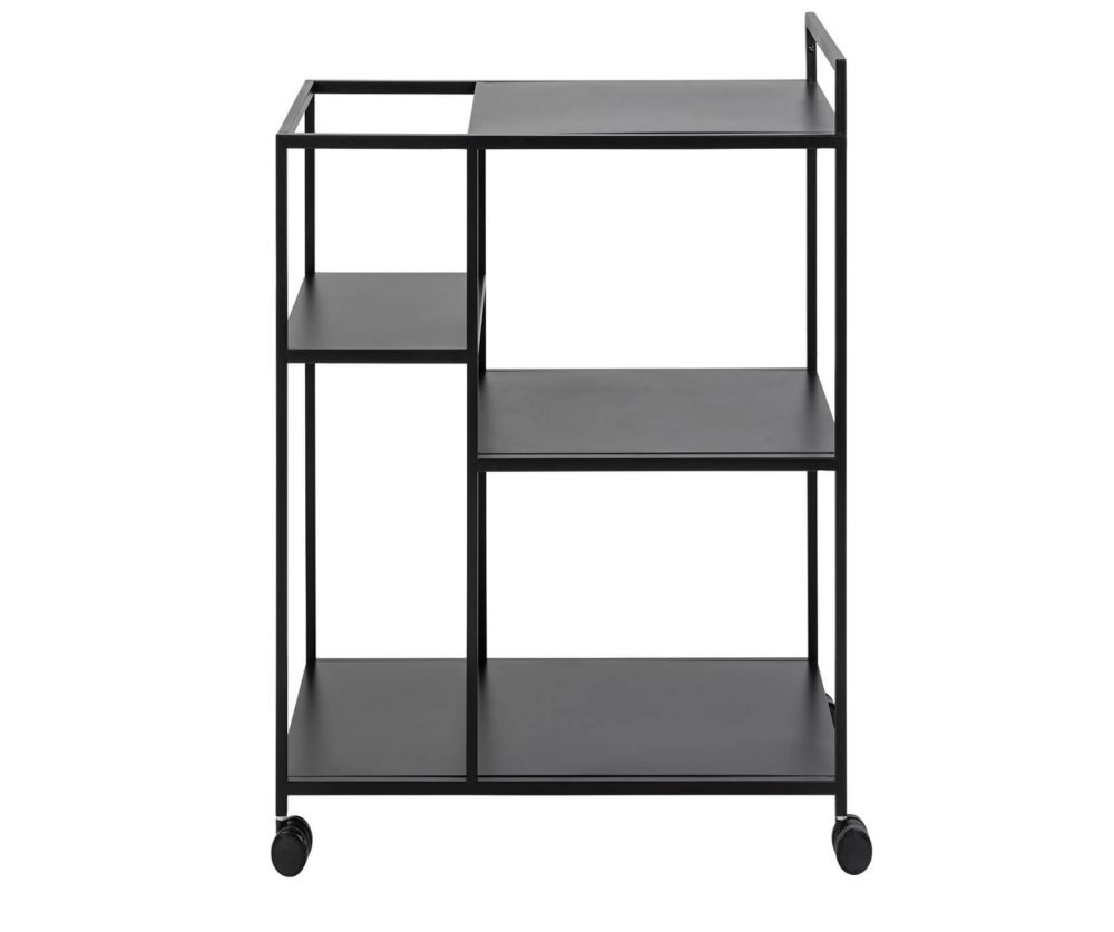 Newcastle Matt Black Serving Trolley 