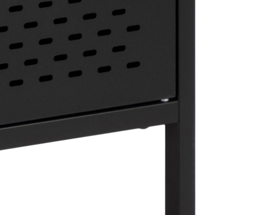 Newcastle Matt Black 3 Door Raised Sideboard 